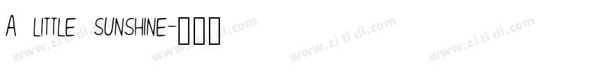 A little sunshine字体转换